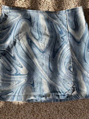 Wild Fable Y2k Blue Denim Skirt w/ Mini Slit